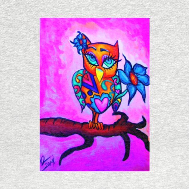 Cute & Spunky Orange Owl by artbyomega